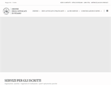 Tablet Screenshot of ordineavvocatipesaro.it